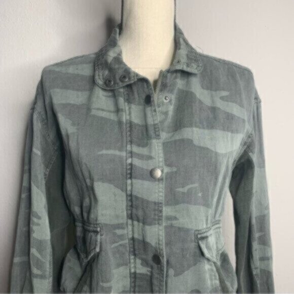 Splendid Women’s Camouflage Zip Up Bomber Utility Jacket - Picture 4 of 11